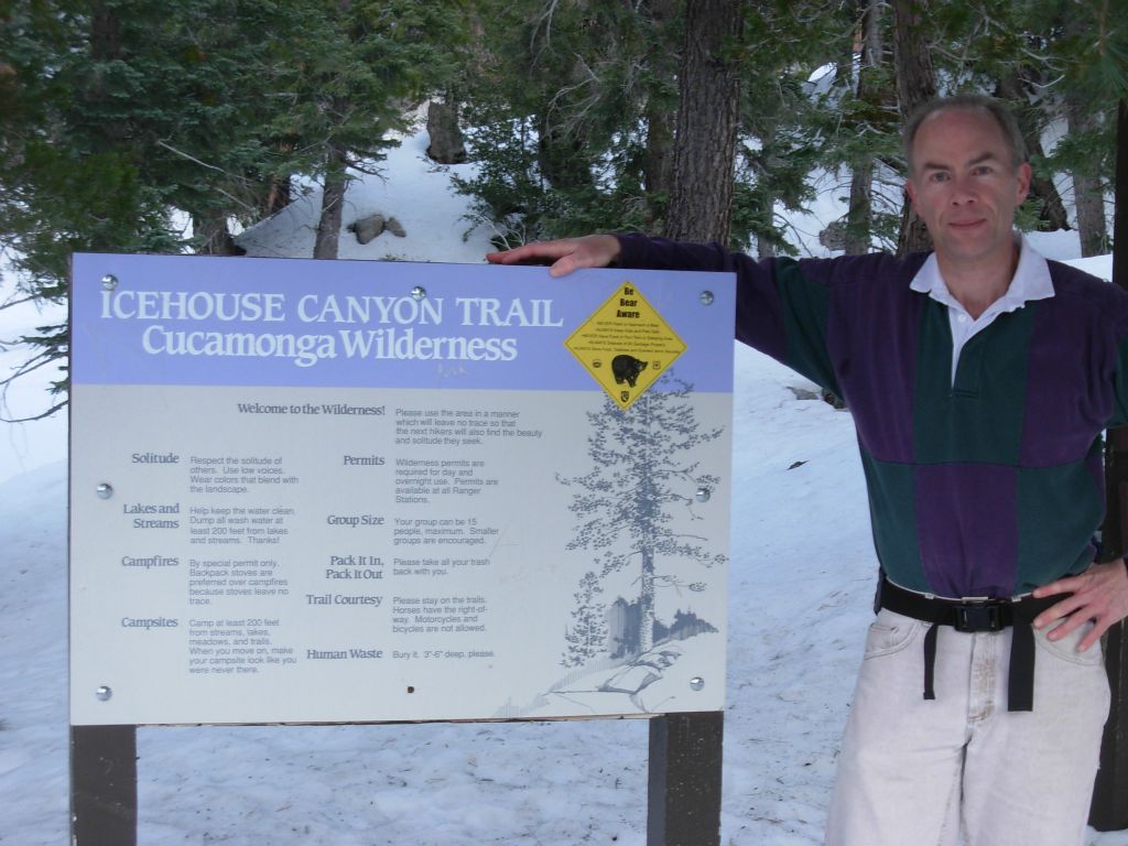 Jay at End of Ice House Canyon Trail